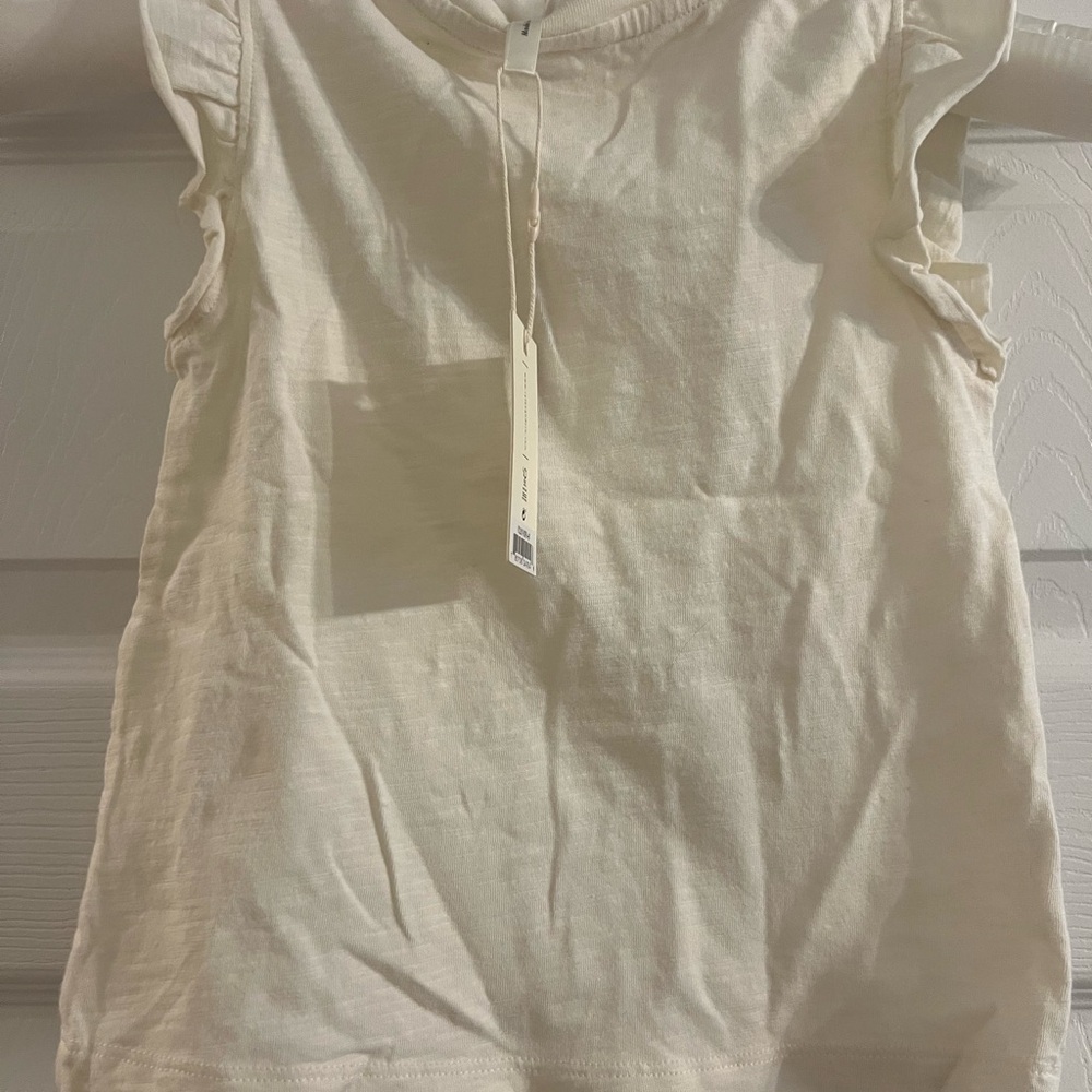 NWT Rylee + Cru Ruffle Tank Top with Embroidery - Picture 2 of 7